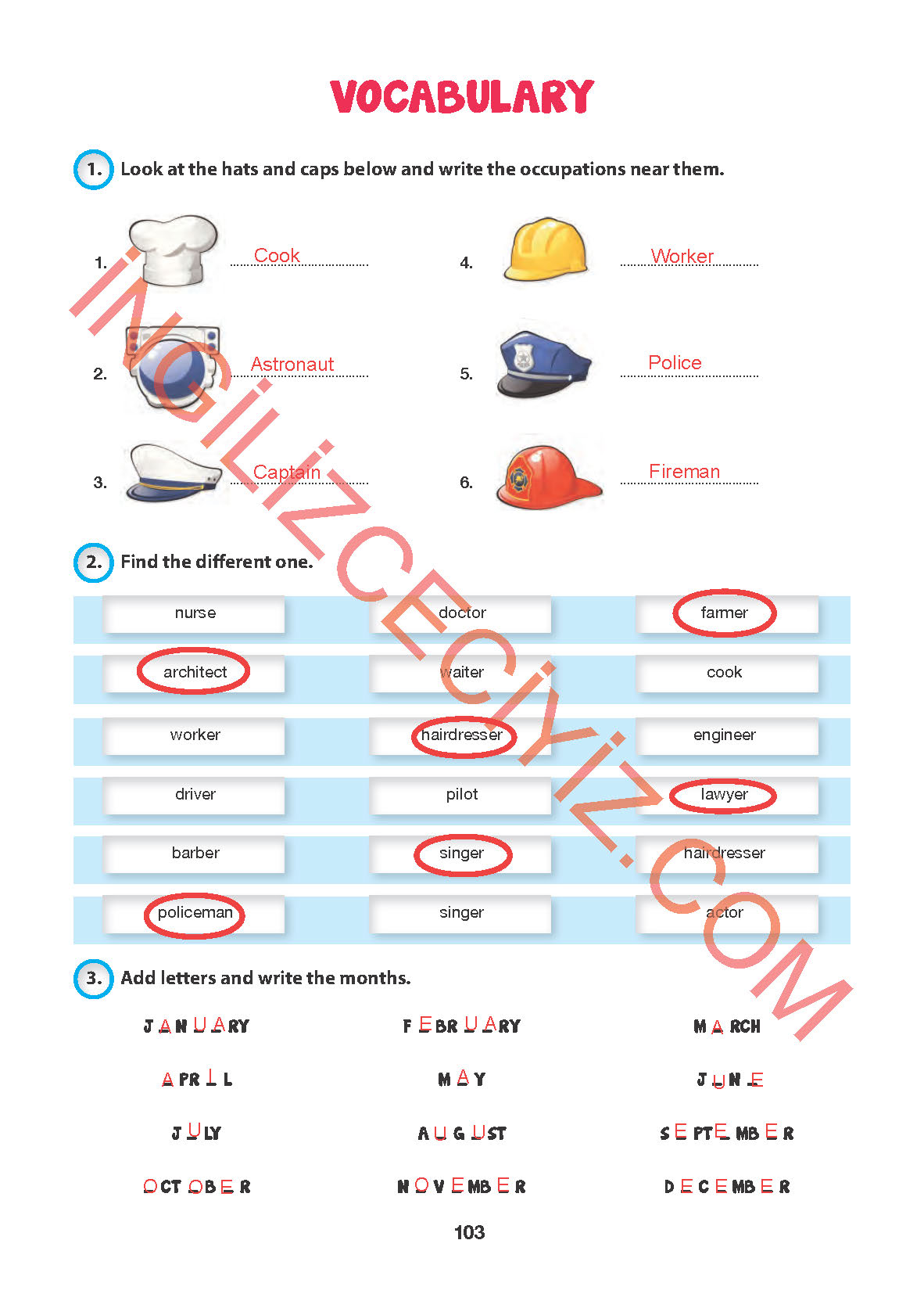 6. Sınıf Hecce Yayıncılık İngilizce Ders Kitabı Sayfa 103 Cevapları