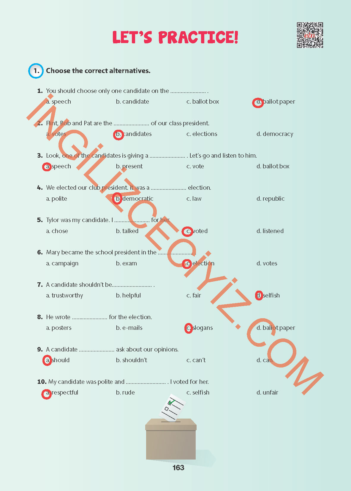 6. Sınıf Hecce Yayıncılık İngilizce Ders Kitabı Sayfa 163 Cevapları