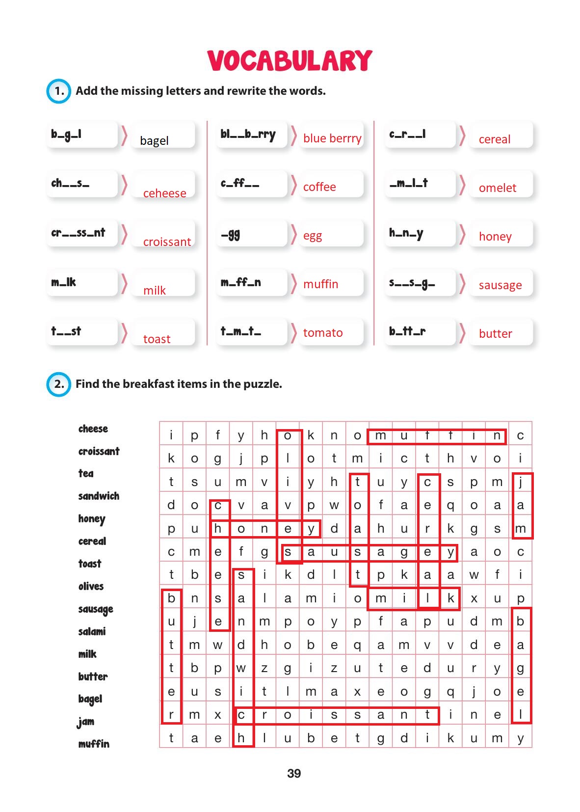 6. Sınıf Hecce Yayıncılık İngilizce Ders Kitabı Sayfa 39 Cevapları